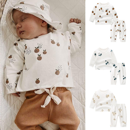 Wholesale Organic Cotton Baby Long Johns Newborn Split Clothes Cotton Baby Thermals
