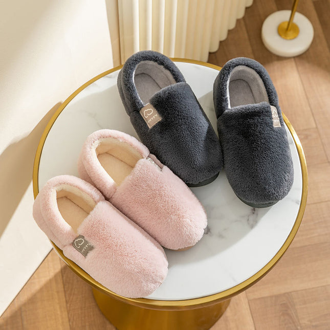 Wholesale Women's Autumn Winter Home Thick-soled Faux Fur Household Slippers