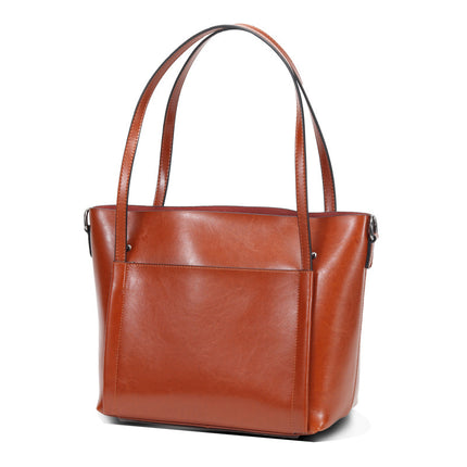 Women's Winter Large Capacity Bag Exquisite Commuting Bag Genuine Leather Crossbody Tote Bag 