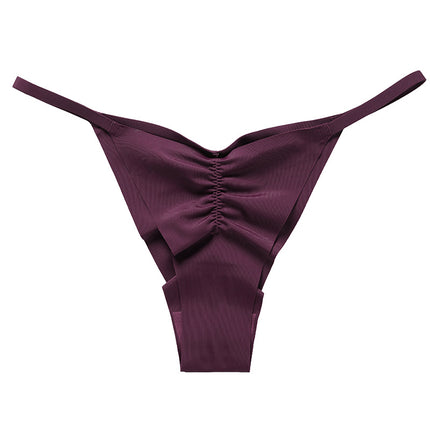 Wholesale Ladies Traceless Panties Women's Low Waist Thin Belt Ice Silk Breathable Quick-dry Briefs