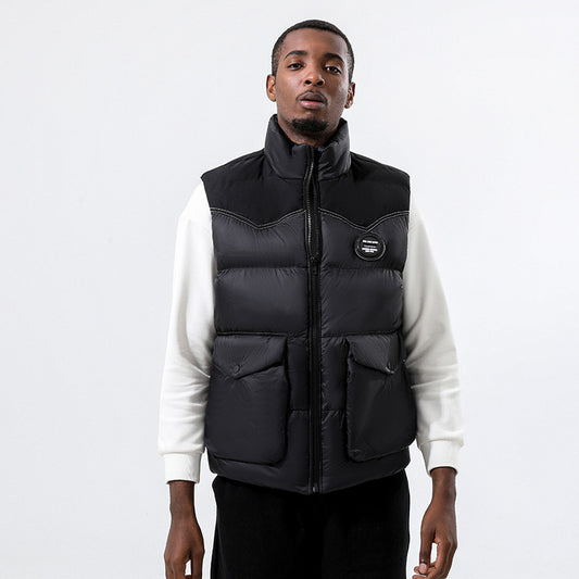Wholesale Men's Winter Large Size Stand-up Collar Thickened Padded Vest