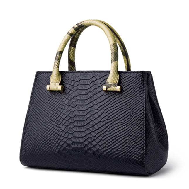 Wholesale Ladies First Layer Cowhide Crocodile Pattern Genuine Leather Handbag 