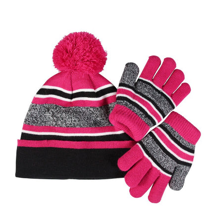 Wholesale Children's Winter Velvet Hat, Scarf and Gloves Three-piece Set