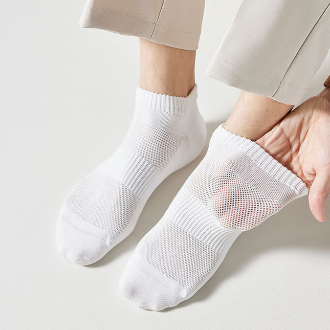 Wholesale Men's Spring and Summer Short Mesh Breathable Cotton Socks 