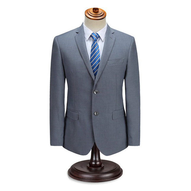 Wholesale Men's Spring  Autumn Business Genuine Gray Blazer Jacket Top