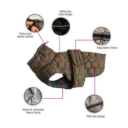 Wholesale Autumn Winter Dog Clothes Thickened Warm Dog Outdoor Padded Coat Vest 