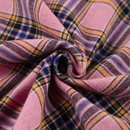 Wholesale Ladies Vintage Classic Check Shirt Women's Pink Plaid Loose Tops