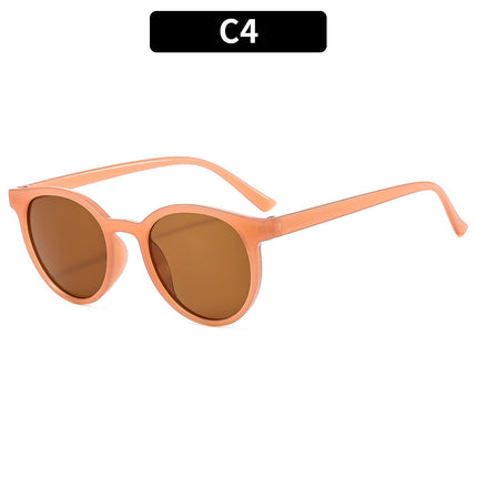 Wholesale Women's Fashion Retro Round Candy Color Sunglasses 