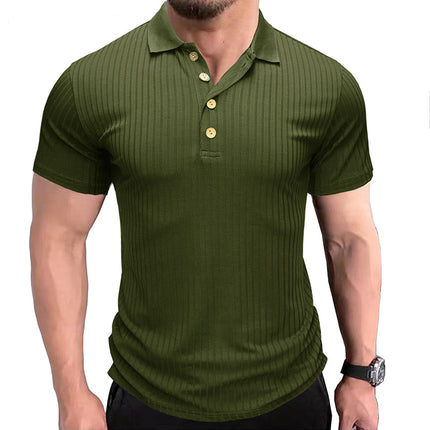 Wholesale Men's Summer Fitness Sports Polo Shirt Lapel T-shirt