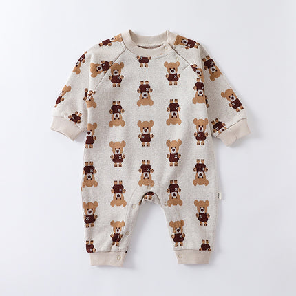 Toddler Baby Fall Jacquard Bodysuit Infant Cute Sweater Romper