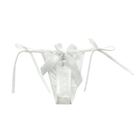 Wholesale Women's Lace Sexy Hollow Love String Bow Tie Thong