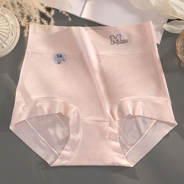 Women's Silk Modal Cotton Plus Size Antibacterial High Waist Seamless Panty