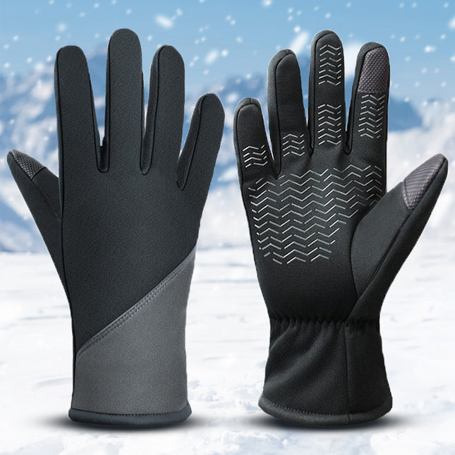 Wholesale Winter Warm Touch Screen Anti-slip Imitation Mink Velvet Cycling Gloves