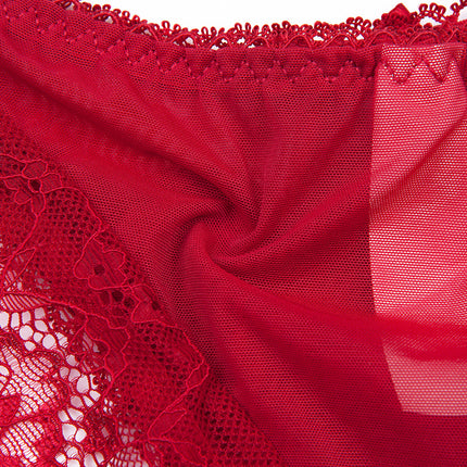 Wholesale Women's Lace Bow Sexy Push-up Bra Underwear Two Piece Set