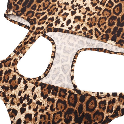 Wholesale Women's Leopard Print Tempting One-piece Hollow Sexy Lingerie