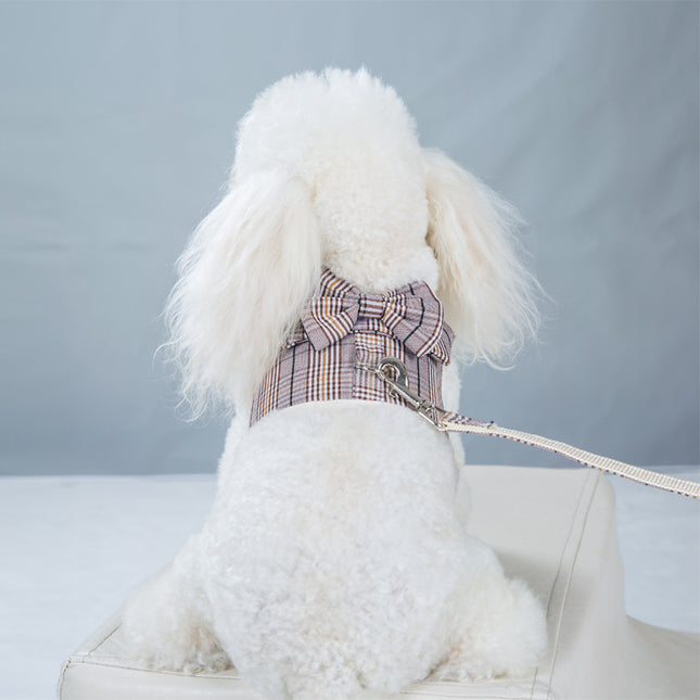 Wholesale Breathable Pet Check Harness for Puppy Vest Type Leash Set 
