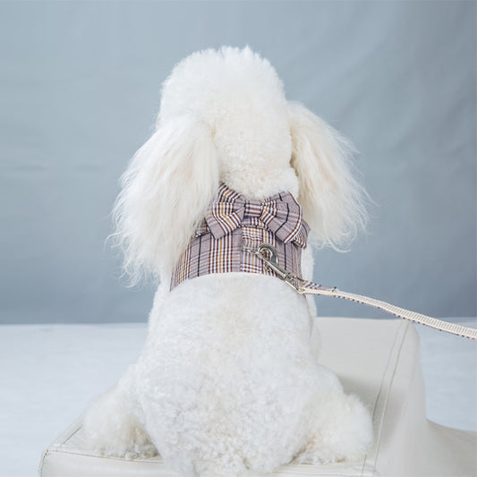 Wholesale Breathable Pet Check Harness for Puppy Vest Type Leash Set 