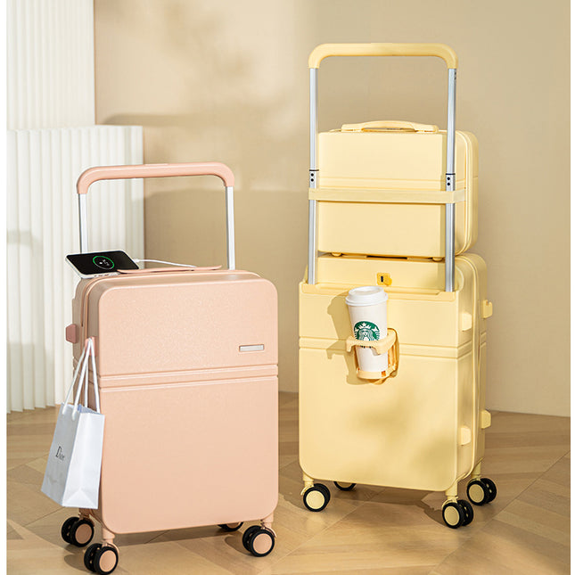Wide Trolley Mother Box Suitcase Women's Cosmetic Bag Trolley Case 20 Inch Suitcase