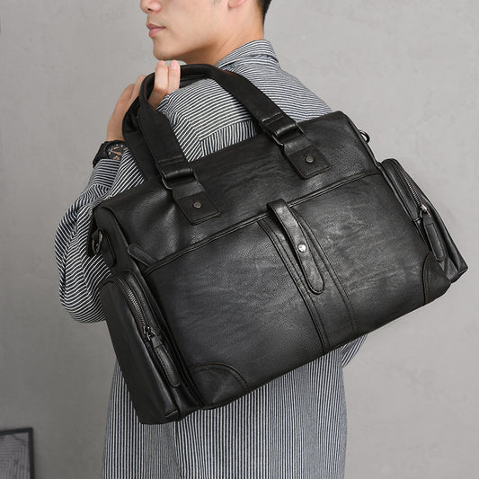 Wholesale Business Handbag Short Travel Bag PU Yoga Bag Gym Bag Shoulder Bag