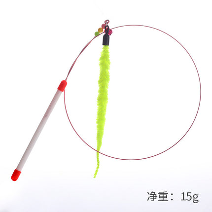 Wholesale Wire Feather Cat Funny Rod Long Rod Elastic Cat Toy Cat Funny Stick 
