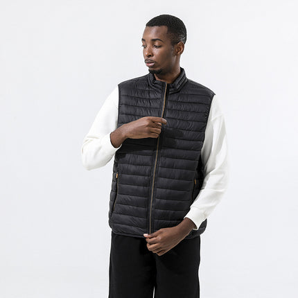 Wholesale Men's Fall Winter Vest Large Size Stand Collar Warm Waistcoat