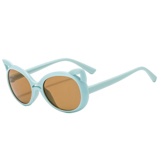 Children's Retro Outdoor Travel Anti-UV Cat Eye Cute Sunglasses