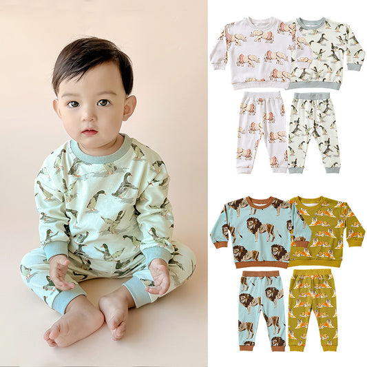 Baby Spring Baby Hoodies Joggers Two-piece Set Kids Clothes