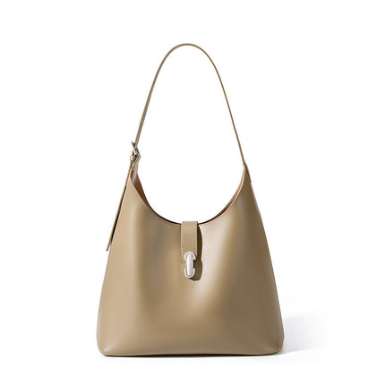 Women's Autumn and Summer Handheld Tote Bag Cowhide Large Capacity Shoulder Crossbody Bag 