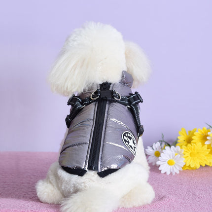 Dog Clothes Outdoor Thickened Warm Pet Padded Vest Reflective Webbing Vest 