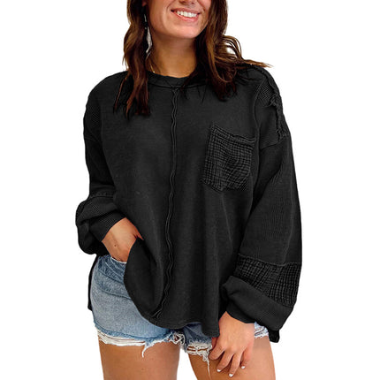 Wholesale Women’s Autumn Plus Size Casual Pullover Solid Color Hoodies