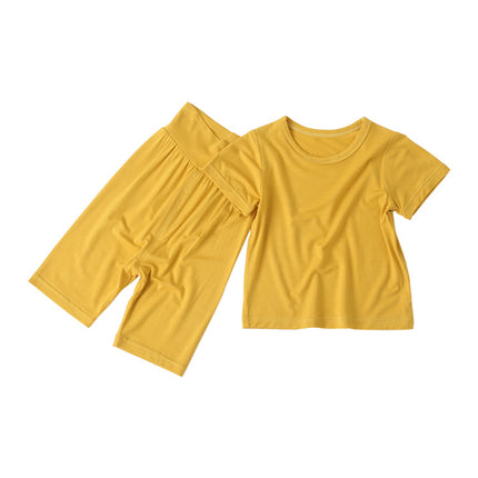 Infant Baby Summer Modal Thin Short Sleeve Top Shorts Two-piece Set