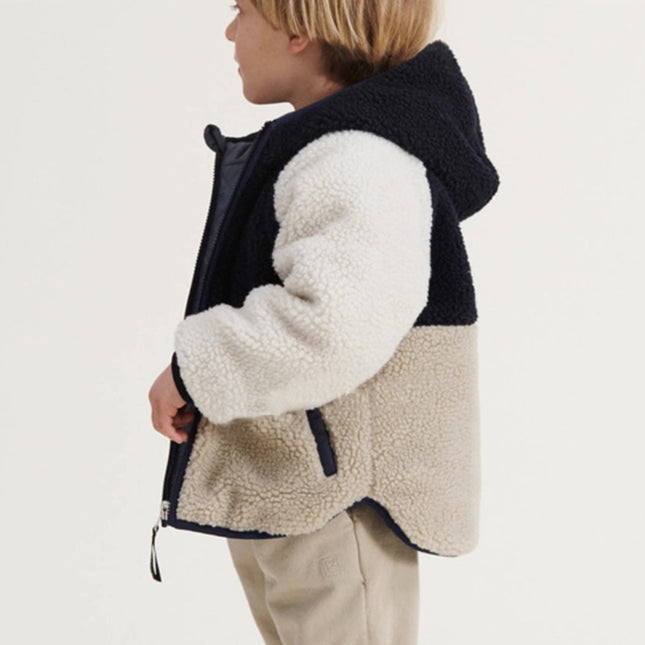 Wholesale Boys Autumn Winter Reversible Thick Hooded Padding Jacket