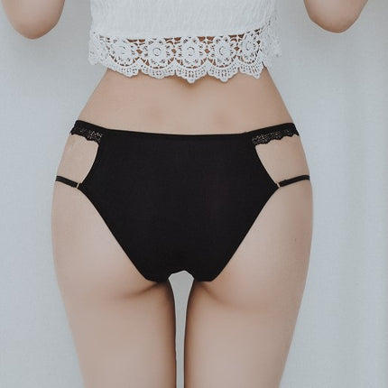 Wholesale Women's Thin-strap Low-waist Ice Silk Panties Lace Sexy Thong