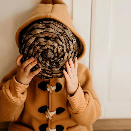 Wholesale Children's Fall Winter Elf Hats Thickened Velvet Horn Button Warm Jackets