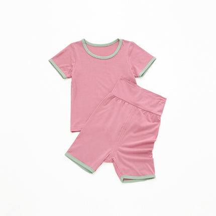 Wholesale Newborn Clothes Baby Summer Suit Modal Ice Silk Short-sleeved Two Piece Set