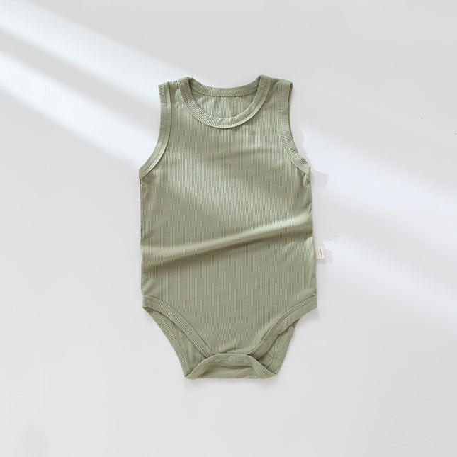 Newborn Baby Sleeveless Triangle Romper Summer Cotton Thin Jumpsuit
