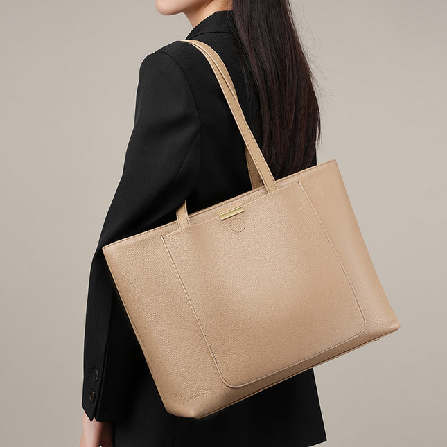 Women's High-end Large-capacity Large Bag Shoulder Leather Tote Bag 