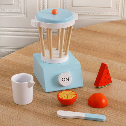 Children's Wooden Simulation Microwave Coffee Machine Bread Machine Mixer Juicer Play House Kitchen Set Toys