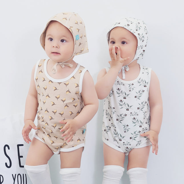 Infant Baby Organic Cotton Onesie Newborn Short Sleeve Triangle Bodysuit