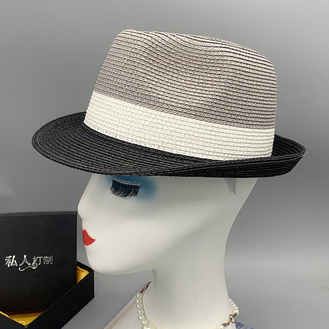 Wholesale Men's and Women's Straw Hats British Style Sunshade Beach Hats 