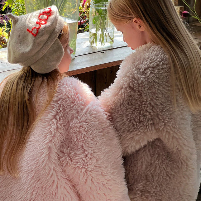 Wholesale Girls Winter Medium-length Faux Fur Coat