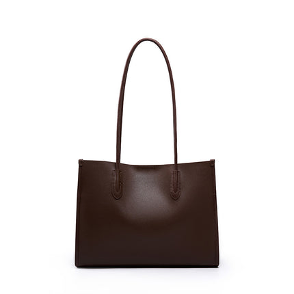Women's Soft Leather Tote Bag High-end Large-capacity Cowhide Shoulder Bag 