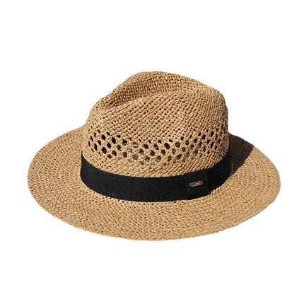 Wholesale Hand-knitted Pattern Hollow Travel Hat Jazz Hat Sunshade Summer Straw Hat