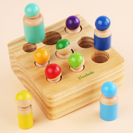 Wholesale Early Education Toys for 2-3-4 Year Old Children Wooden Socket Cylinder 