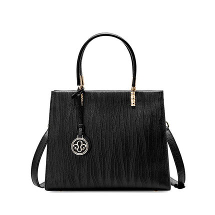 Women's Autumn and Winter Fashionable Large Capacity Genuine Leather Mom Handbag