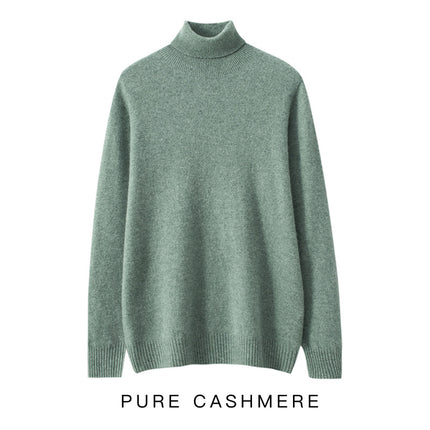 Wholesale Men's Winter Casual Seamless Cashmere Turtleneck Sweater