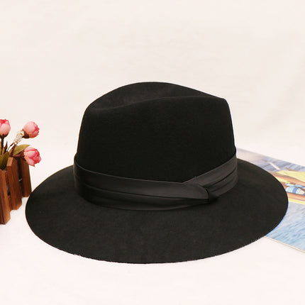 Wholesale Women's Fall Winter Wool Felt Hat Woolen Hat Retro British Wool Hat