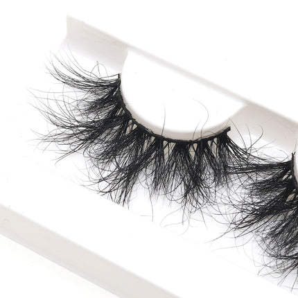 Wholesale Thick Mink Hair 27mm Extended Multi-layer 3D Curling Slim False Eyelashes