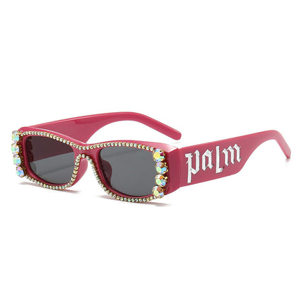 Women's Trendy Anti-UV Fashion Sunglasses with Letters and Rhinestones 