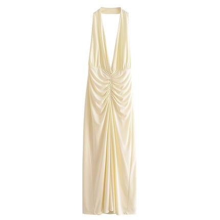 Wholesale Women's Summer Pleated Maxi Dress